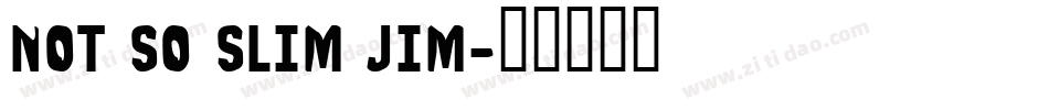Not So Slim Jim字体转换
